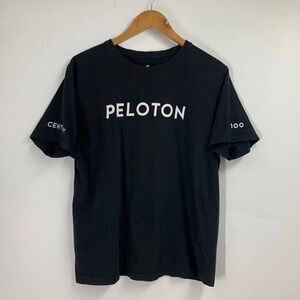 Peloton Women's Spellout Graphic Logo Crew Neck Short Sleeve Shirt Size L‎